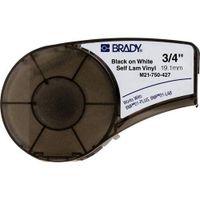 Brady M21-750-427, 110927 0.75" x14' Translucent/White BMP21 Vinyl Wire & Cable Label, 5 Cartridges