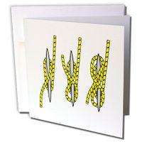 3dRose Nautical Cleat Hitch For Boats - Greeting Cards, 6 x 6 inches, set of 6 (gc_80501_1)
