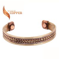 Copper Therapy Double Magnet Pure Copper Magnetic Therapy Bracelet for Pain Relief and Arthritis