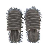 Unisex Dust Mop Slippers Shoes, Lazy Mop Slippers, Tuscom Microfiber Washable Mop Slippers Walking Cleaning Dusters Multifultional Floor Cleaning Shoes Cover for House Kitchen Office (Gray, Medium)