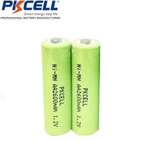 AA Size 1.2V Nimh 2600mAh High Capacity Rechargeable Batteries (2pc)