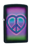 Zippo Personalized Message Engraved Customized Gift for Him for Her Peace Heart Indoor Outdoor Windproof Lighter