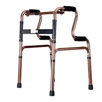 XHRHao Walker One-Click Folding with Shower Chair Fuction and Wheel 8 Adjustable Height Levels(70-78cm) Made of Aluminum Alloy Rollator Prevent Falling Portable Walk Assist for Elderly Brass