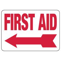 SN-14Hx20W-MAG-PLY-FIRST AID W/Arrow LEF14" H x 20" W Magnetic Not Laminated