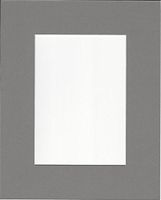 Pack of (2) 22x28 Ocean Grey Picture Mats with White Core, Bevel Cut for 16x20 Picture, with 1/8" Foam Core and Clear Bags