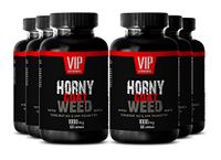 Horny Goat Weed with Maca 1000mg Natural Supplement with Mucuna Pruriens, Muira Puama, Panax Ginseng Root and Tongkat Ali Powder for Stamina (6 Bottles 360 Capsules)