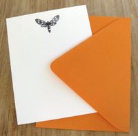 Dragonfly Motif Note Cards - Stationery or Imprintables - Set of 10 and 10 Envelopes