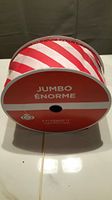 Candy cane with white iridescent stripe wired ribbon 2.5 inch by 100 feet