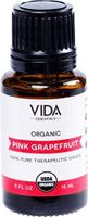 Pink Grapefruit USDA Certified Organic Essential Oil, 15 ml (0.5 fl oz), 100% Pure, Undiluted, Best Therapeutic Grade (Weight Loss, Acne, Stress, Fatigue, Improving Mood)