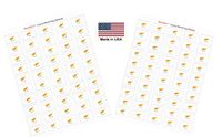 Made in USA! 100 Country Flag 1.5" x 1" Self Adhesive World Flag Stickers, Two Sheets of 50, 100 Sticker Flags Total (Cyprus)