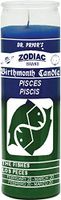 Indio Products Pisces Blue/Green Candle - Zodiac Silkscreen 2 Colors 7 Day