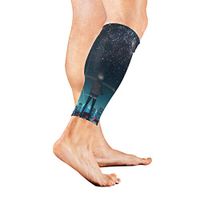 Calf Sleeve Starry Sky Over Anime City Protective Guard for Men Women - Basketball Football Run (1 Pair)