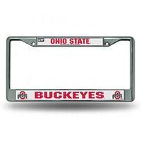Rico Industries Officially Licensed NCAA Chrome License Plate Frame - Ohio State Buckeyes by Rico