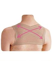 Starmace New Women’s Upper Shoulder Posture Alignment Corrector Back Straightener Adjustable Strap (L/XL, Beige)