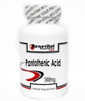 Pantothenic Acid 500mg 200 Capsules ~ Renevitol