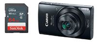 Canon PowerShot ELPH 190 Digital Camera + 64 GB Memory Card (Black)
