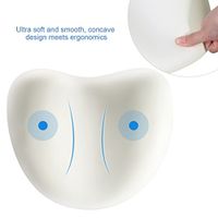Healifty Non-Slip Pillow Bathtub Pillow PU Foam Bathtub Pad with Non-Slip Suction Cups Comfort Head Neck Support Quick Drying Anti-Bacteria White
