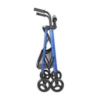 EGCLJ Folding Four Wheel Rollator Walker - with Adjustable Handle Height - Ergonomic Handles - Convenient Storage Basket