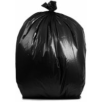 PlasticMill 55 Gallon Garbage Bags, Rubbermade Compatible: Black, 1.5 Mil, 40x50, 100 Bags.