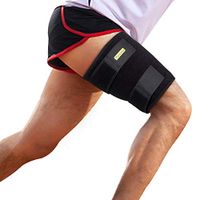 Thigh Support, Thigh Brace Hamstring Wrap Adjustable Compression Sleeve with Anti-Slip Silicone Strips for Men and Women Prevent Leg Sprains, Strains, Tendonitis Injury, Promote Recovery