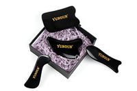 Yunoun Massage Tool -Handmade Natural Buffalo Horn,Used for SPA Acupuncture, Massage, Acupuncture Treatment and Trigger Point Treatment (Black, 4 Pack)