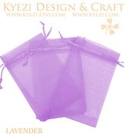 50 Pcs Lavender 3x4 Sheer Drawstring Organza Bags Jewelry Pouches Wedding Party Favor Gift Bags Gift Bags Candy Bags [Kyezi Design and Craft]