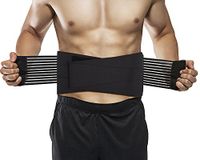 Glevel Stabilizing Lumbar Lower Back Brace and Support Belt with Dual Adjustable Straps and Breathable mesh Panels