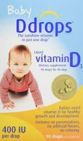 Ddrops Baby 400 IU, Vitamin D, 90 Drops, Pack of 4