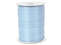 Paper Raffia Ribbon Twisted 1/4" - 100 Yards Roll 100% Natural Fibers Choose Color (Light Blue)