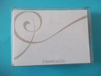 Crane CF1960 Ribbon Fashion Note Fluorescent White Imprintable Finish 10 Notes 10 Envelopes 3 15/16" x 5 9/16"