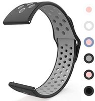 Sunnywoo 20mm Watch Silicone Watch Band Strap with Quick Release Pins Compatible with Garmin Vivoactive 3,Samsung Galaxy Watch 42mm /Ticwatch E and All The 20mm Width Smart and Traditional Watch Lugs
