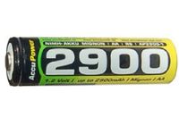 8 x AA NiMH AccuPower Rechargeable Batteries (2900 mAh)
