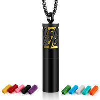 Maromalife Diffuser Necklace Essential Oil Pendant Necklace 316L Stainless Steel Box Chain Aromatherapy Whistle Locket Anxiety Relief Necklace for Men/Women Gift Set