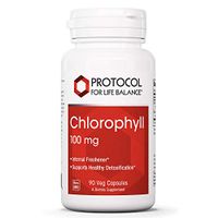Protocol For Life Balance - Chlorophyll 100 mg - Internal Freshener Supports Healthy Detoxification, Anti-Aging Properties, Natural Weight Loss Support - 90 Capsules