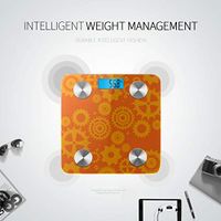 LYAOE Bluetooth Body Fat Scale Gears Machine Pattern Smart Wireless Scale with LCD Display Measuring Body Weight Bmi and Health Digital Scale
