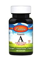 Carlson - Vitamin A, 25000 IU with Pectin, Promotes Healthy Vision, 100 Soft gels