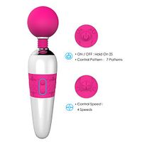 Rechargeable Hand Held Deep Tissue Massager, Whisper Quiet, Waterproof, Handheld, Cordless for Neck Shoulder Back Body Massage, Sports Recovery, Rose