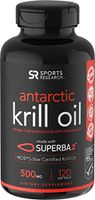 Aceite De Krill Antartico (500Mg) Con Omega-3 Epa, Dha Y Astaxantina (120 Mi.