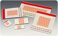 Ferris Polymem Self-adhesive Wound Care Quadrafoam Hydrogel Dot Dressing 2" x 2" Square with 1" x 1" Pad, Breathable Adhesive-coated Urethane Film, Water-proof, with Patented Tab System (Case of 100 Each)
