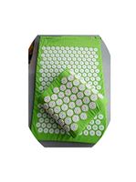 Acupressure Massage Mat with Pillow Body Pain Stress Relief Acupuncture Spike for Yoga Cushion Health Massager Care,Green Set