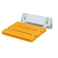 XH Folding Bathroom Seat, Durable Foldable Plastic Shower Seat Chair, Stainless Steel Nylon,Wall Mounted Bathroom Stool for Elderly Disabled Pregnant Women