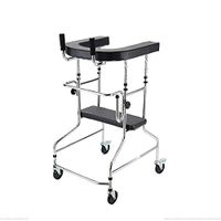 LBSX Adult Walker Elderly Rollator Standing Frame Rehabilitation Equipment Stability Upright Walker - Size Large (Stand Up Rolling Mobility Walking Aid)