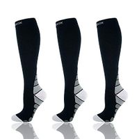 Compression Socks for Women & Men, 20-30mmHg Compression Knee High Stockings for Running, Sports, Work, Nurse, Flight, Pregnancy(3 Pairs Gray, L/XL)