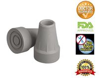 Heavy Duty Crutch Tips 7/8 Inch, Rubber Crutch Tips Replacement Crutch Parts, Heavy Duty Super Crutch Tips No-slip, Replacement Parts For Crutches Aluminum Wooden Guardian Crutch Tips 7/8, Large, Gray