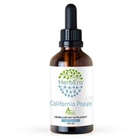 California Poppy A120 Alcohol Herbal Extract Tincture, Super-Concentrated Organic (California Poppy Herb and Flower (Eschscholzia Californica), Valerian Root (Valeriana Officinalis)) (4 fl oz)