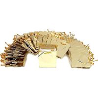 40 Gold Tote Bags Metallic Shopping Gift Display 3.5"
