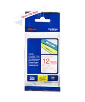 Brother 1/2 Inch x 26.2 Feet Red on White for P-Touch (TZ232)