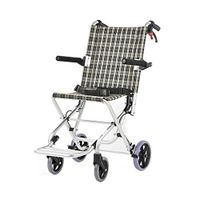 SHX ly Ultra Lightweight Foldable Transport Travel Wheelchair with New Self-Locking Brake, Net Weight Only 6.9 KG (Color : B)