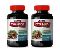 Immunity Booster - Pine BARK Extract - Free Radical Protection - Digestion Support Supplement - 2 Bottles 180 Capsules