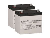 Golden Technology Avenger 4 Wheel Scooter Battery Replacement Set by SigmasTek - 2X 12V 55AH Batteries
